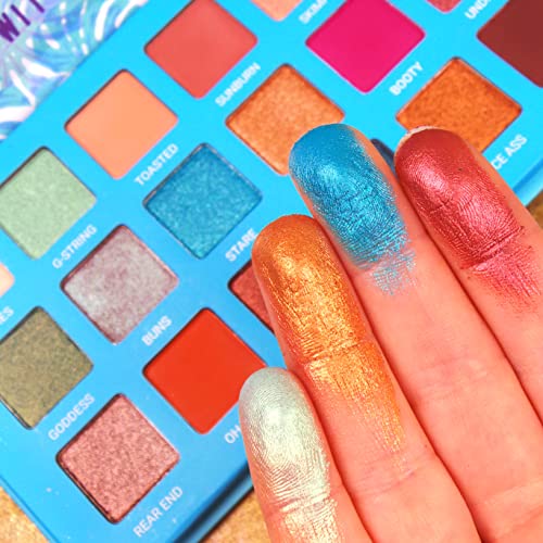 RUDE Bikini Bottom 18-Color Eye Shadow Palette - Vegan