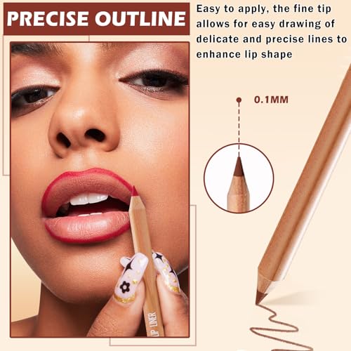 12-Piece Matte Lip Liner Set - Waterproof, Long Lasting