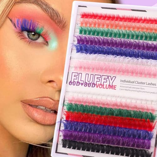 Uranian Colored Lash Clusters 280pcs DIY Extensions 8-16mm