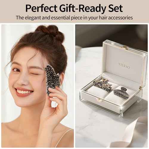 Large Hair Claws Clips, Hair Clips for Women, Acetate Claw Clips Hold Non-Slip, 4.33¡°Jaw Clip Big Barrettes Stylish Hair Accessories for Thick/Nomal/Thin Curly Hair, 2Pack (Black Brown)