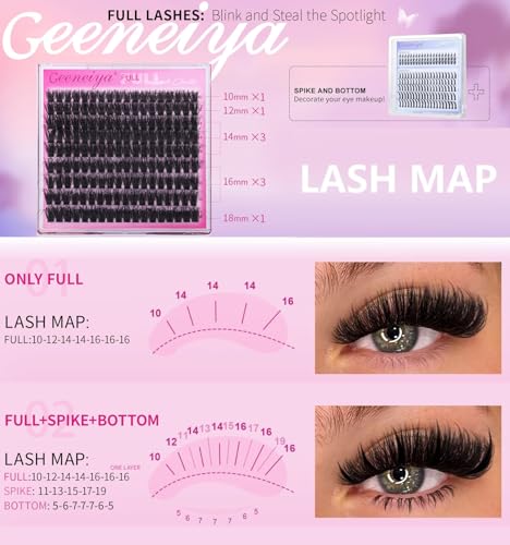Geeneiya Exhaust Kit-F Lash Clusters Kit with Bond, Seal, Remover & Tools for DIY & Professional Use
