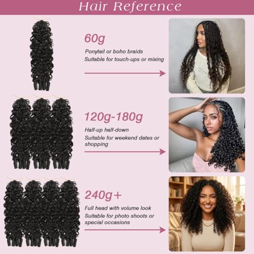 Burmese Curly Crochet Hair 16 Inch 120g Virgin Human Hair