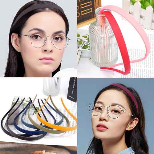 TOBATOBA Headbands for Glasses Wearers 10Pcs Sunglasses Square Headband for Women Girls, No Headache Pressure Comfortable Head Bands for Women's Hair, Non Slip Fashion Hair Accessories