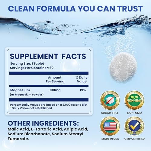 Hydrogen Water Tablets with Magnesium, 8 PPM, 60 Count