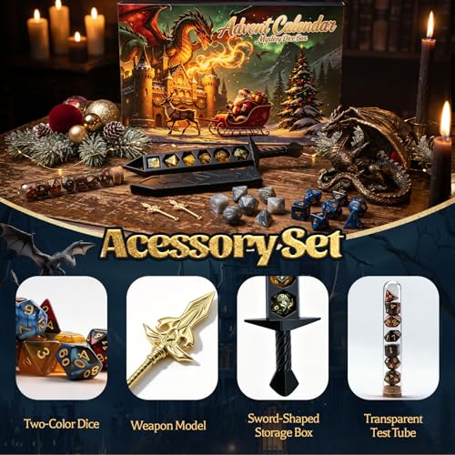 SkyRoad 2026 Dice Advent Calendar - Dungeons & Dragons Gifts