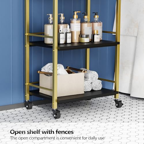 Beauty Salon Trolley Cart with Drawer & Shelves