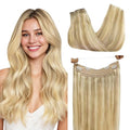 GOO GOO Wire Hair Extensions Human Hair 16 Inch Remy
