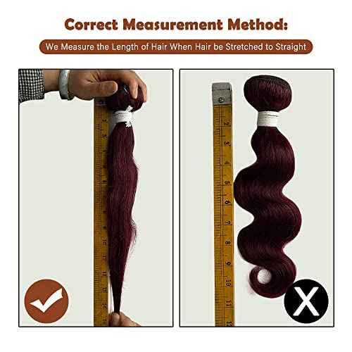 REMY HAIR Red Bundles Human Hair 99j Bundles Body Wave 20 Inch 1 Bundle Unprocessed Brazilian Virgin Hair Human Hair Bundles for Black Women