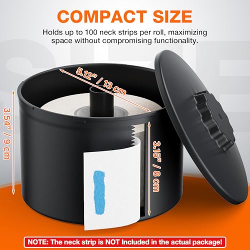 Neck Strip Dispenser for Salon – Black Barbershop Neck Strip Holder