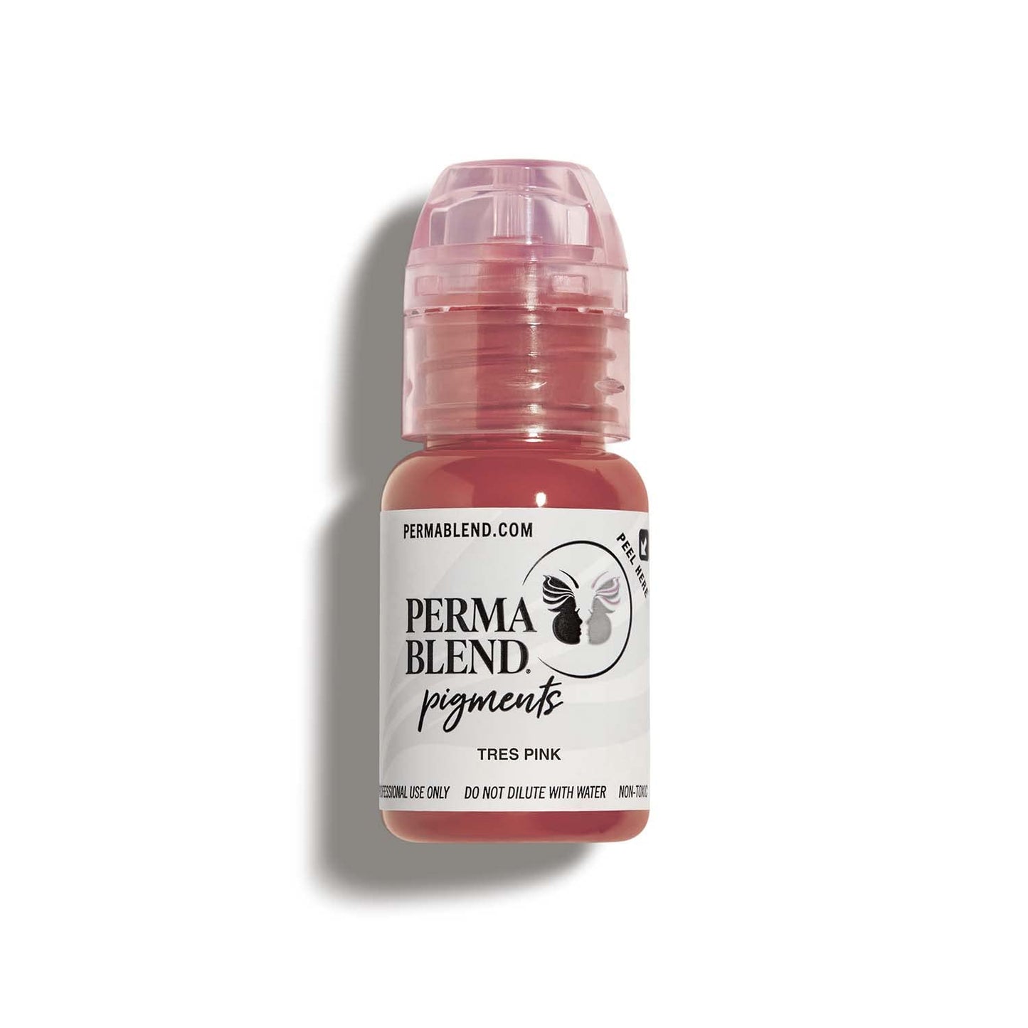 Perma Blend Tres Pink - Medium Pink Tattoo Ink for Permanent Makeup - Lip Blush Microblading Ink to Enhance Lip Color - Lip Blushing & Lip Tattoo Supplies - Vegan (0.5 oz)
