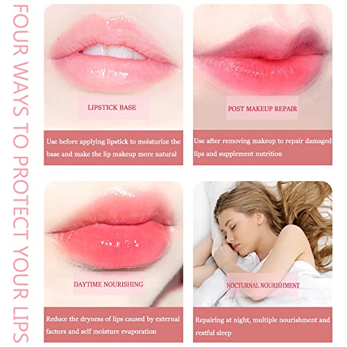 4Pcs Fruit Lip Balm Set - Natural Organic Lipsticks, Long Lasting Nutritious Moisturizer, Citrus, Peach, Strawberry, Cantaloupe Flavors