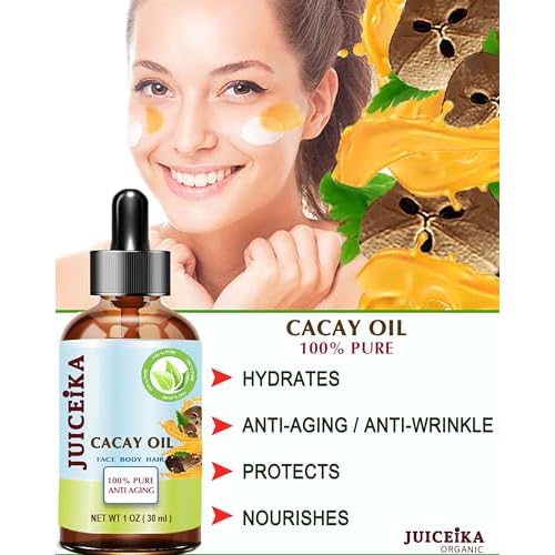 CACAY OIL 100% Pure Natural Virgin Unrefined Cold-Pressed Carrier Oil 1 Fl oz 30 ml For Face, Skin, Body, Hair, Lip, Nails