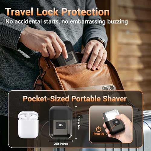 YOXSPD Electric Foil Shaver for Men Gray – 3 Floating Blades Mini USB Rechargeable