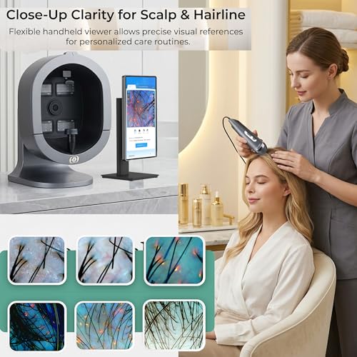 AI Skin Analyzer with UV Light & Scalp Viewer