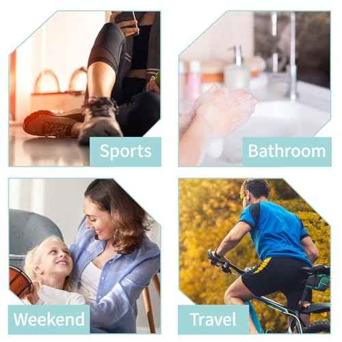 Tekson Plastic Travel Bottles 3.4 oz, Travel Size Containers for Shampoo, Empty Mouthwash Bottles with Black Screw Cap (100ml, Clear)