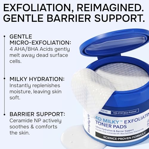 Exfoliating Toner Pads with AHA BHA Salicylic Acid - 60 Ct