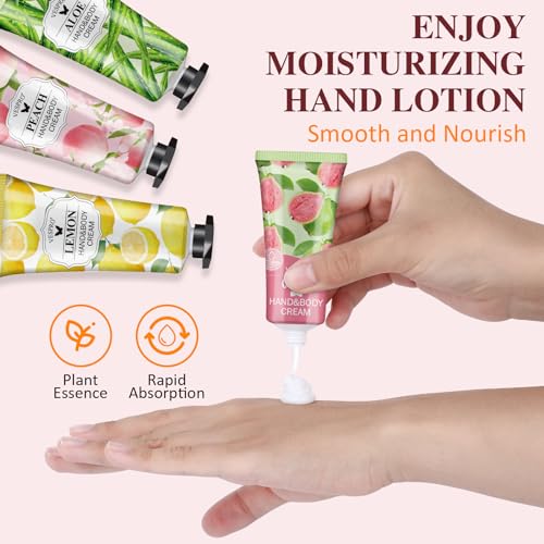 VESPRO 12 Pack Travel Size Hand Cream Gift Set for Dry Cracked Hands