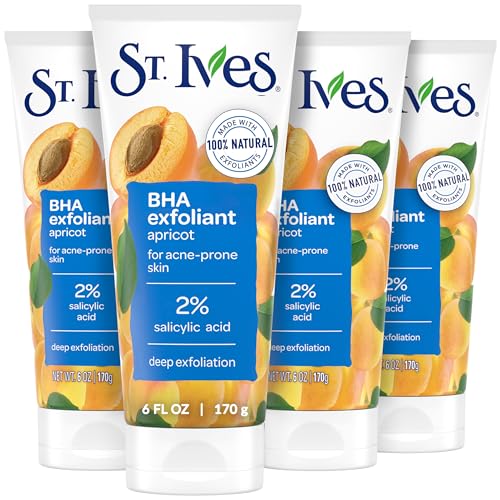 St. Ives Acne Control Apricot Face Scrub with Salicylic Acid, 6 oz (4-Pack)