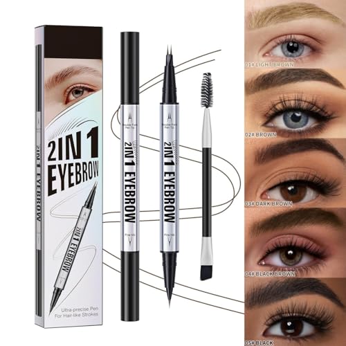Microblading Eyebrow Pen 2-in-1 Waterproof Dark Brown