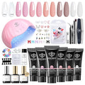 Modelones Poly Nail Gel Extension Kit with 48W UV LED Lamp - 6 Colors