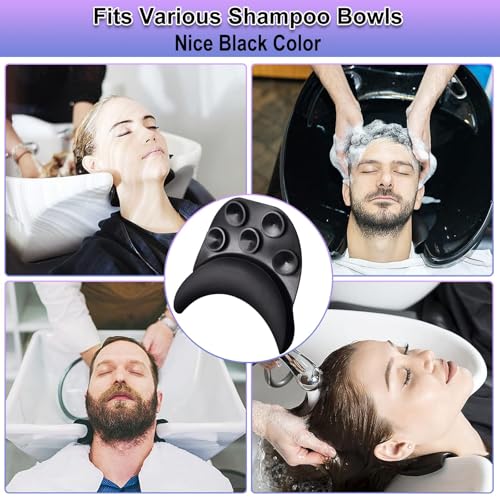 Silicone Shampoo Bowl Neck Rest with Suction Cups