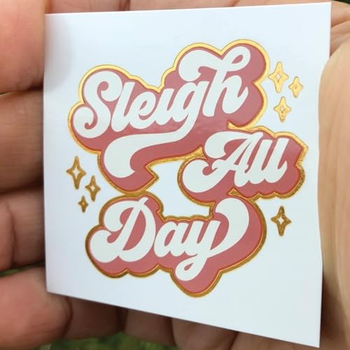 Retro Christmas Temporary Tattoos/Pack of 36/ Full Color with Gold Metallic Highlights/Christmas Party Favor/Stocking Stuffer/Removable