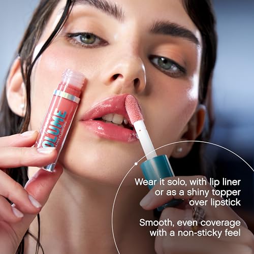 Vivienne Sab? Le Grand Volume Plumping Lip Gloss ? Hyaluronic Acid Moisturizing Lip Gel, Cayenne Pepper + Menthol Cooling Tingle, High-Shine Non-Sticky Finish, Cruelty-Free, Shade Champagne Rose, 3 ml