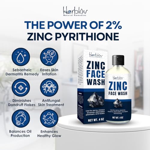 Ganskin Pyrithione Zinc Face & Body Wash - 2% Zinc Therapy for Acne & Eczema