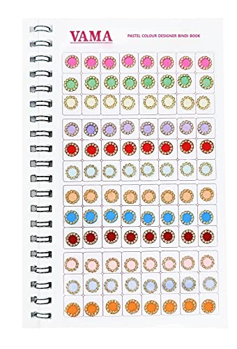 VAMA 960 Bindi Book - Pastel Multicolor Crystal Stone Stickers