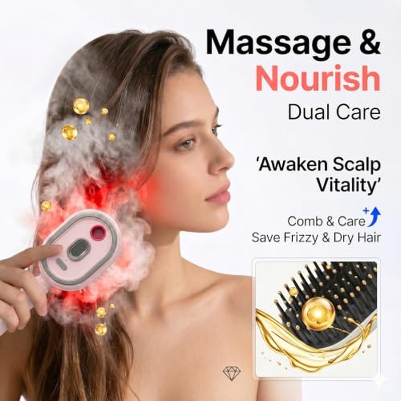 Electric Spray Air Cushion Massage Comb - 5 in 1 Hair Brush