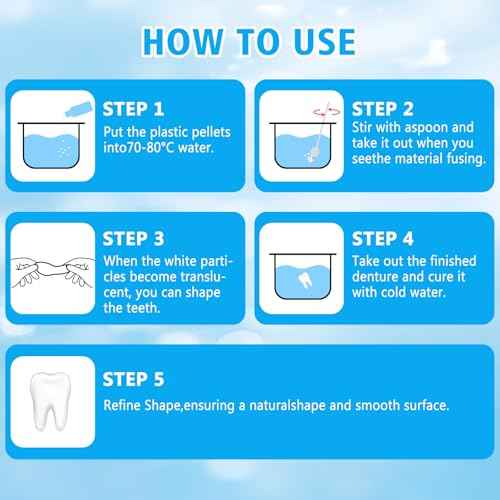 Tooth Repair Kit, Moldable False Teeth Beads, for Missing, Broken Temporary Thermoplastic Beads, Comfortable DIY at Home Use