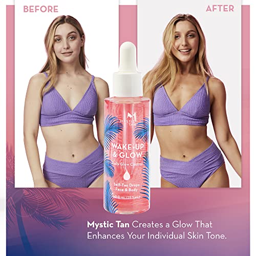 Mystic Tan Wake-Up & Glow Daily Glow Control Self Tan Drops, 1.0 fl. oz