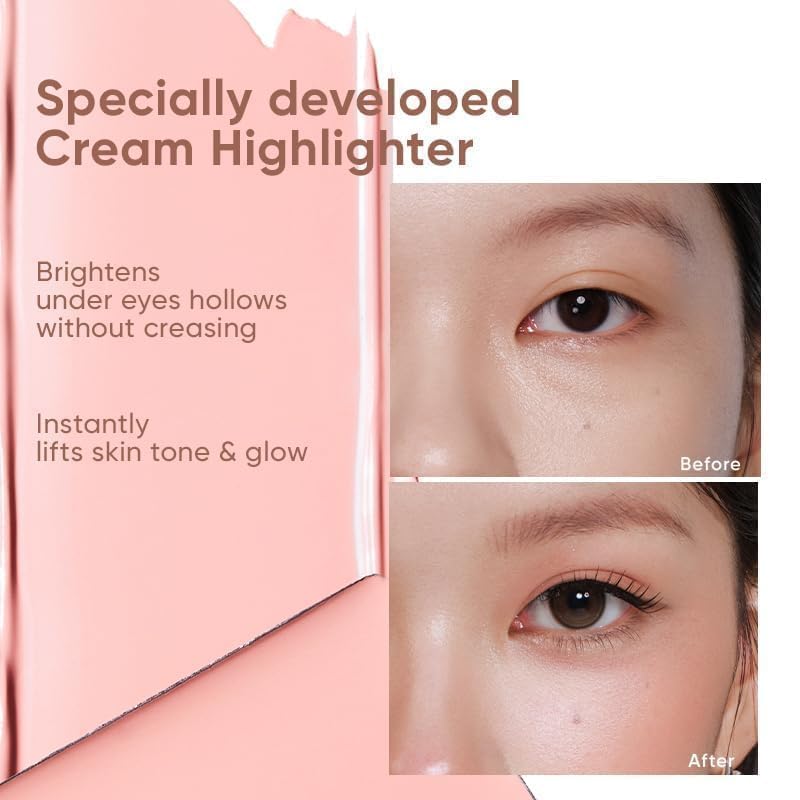 4-in-1 Blush & Highlighter Palette - Travel-Friendly Cream Formula