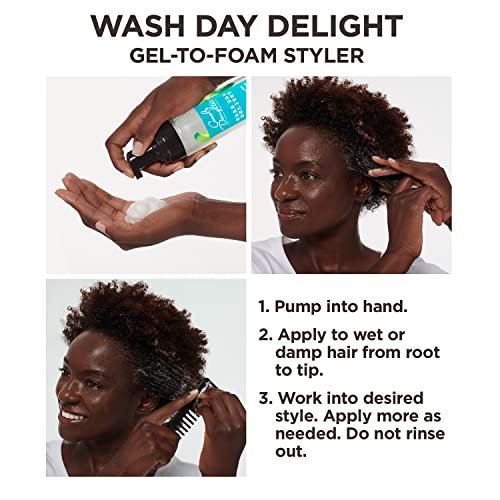 Carol's Daughter Mousse Styler - Wash Day Delight Hair Gel to Foam for Curls, Aloe, Natural Hold 8.5 fl oz