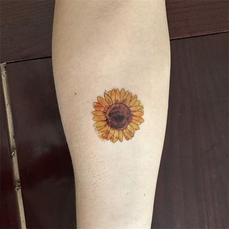Sunflowers Temporary Tattoo Stickers Waterproof 24-Pack