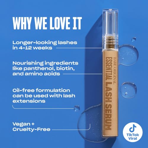 Babe Original Lash Serum 1mL Starter Pack - 2 Pack for Fuller, Longer Eyelashes & Brows - Vegan, Cruelty-Free