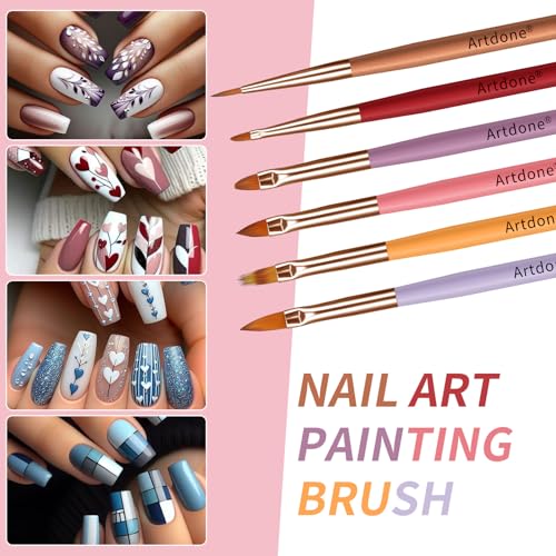 Artdone Colorfully Nail Dotting & Brush Kit for Nail Art – Double-Ended Design