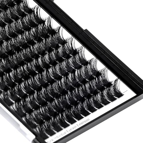 D Curl Cluster Lash Extensions 8-20mm Wide Stem Natural Volume