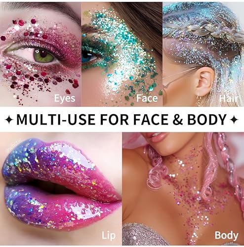 Body Glitter Stick - Waterproof Holographic Sequins for Rave & Festivals