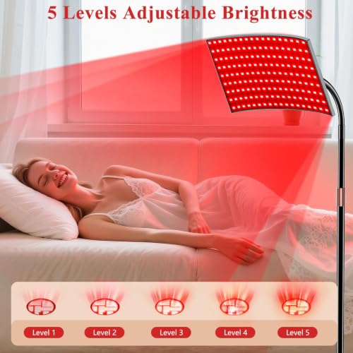 Red Light Therapy Panel for Body & Face - 660nm & 850nm LEDs, Home Use