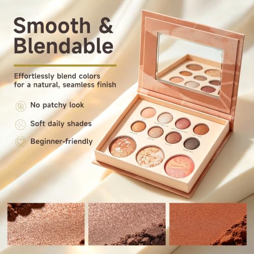 Portable Eyeshadow Palette - High Pigment Matte & Shimmer