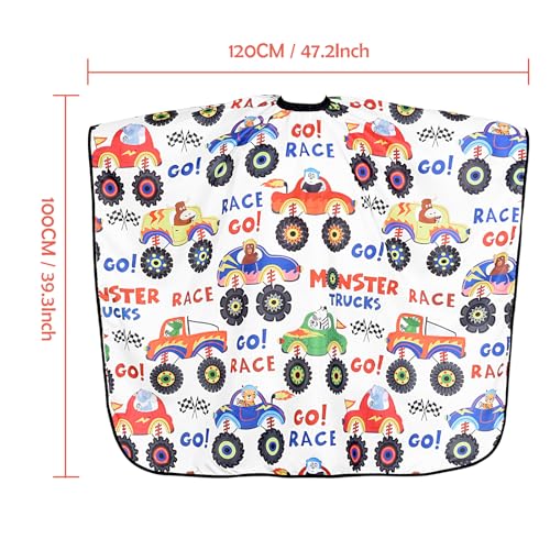 Kids Haircut Cape Waterproof Adjustable Neckline
