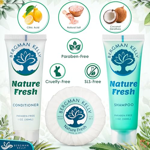Bergman Kelly Hotel Soap & Shampoo Set, 150-Piece Bulk Amenities