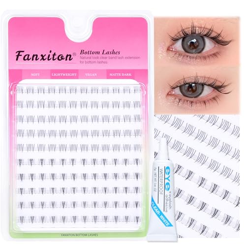 Cluster Lashes 280 pcs Lash Clusters D Curl Volume Eyelashes Extensions 9-16 mm Mix 40D+50D Individual Lashes Thin Band Eyelashes Cluster for DIY Lash Extension Beginners (Lash Clusters 0.07 D)