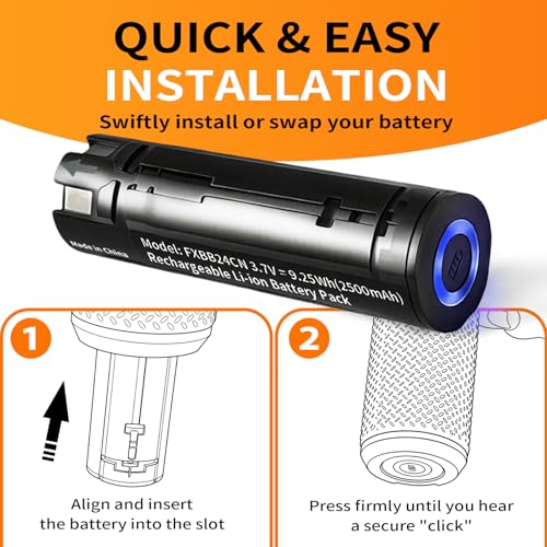 BaBylissPRO FXBB24 Replacement Battery - 2500mAh, 3-Pack with LED Indicator