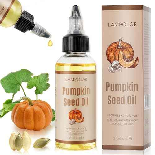Pumpkin Seed Oil for Hair Growth - 100% Pure, Cold Pressed, Natural Hair Growth Oil - Deeply Moisturizing Scalp, Strong Roots and Thick Hair, 2 Fl Oz