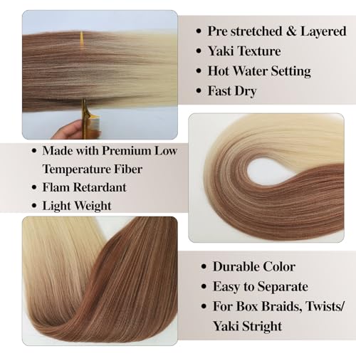 Leticia 30/613 Pre-Stretched Synthetic Yaki Braiding Hair - 26 Inch
