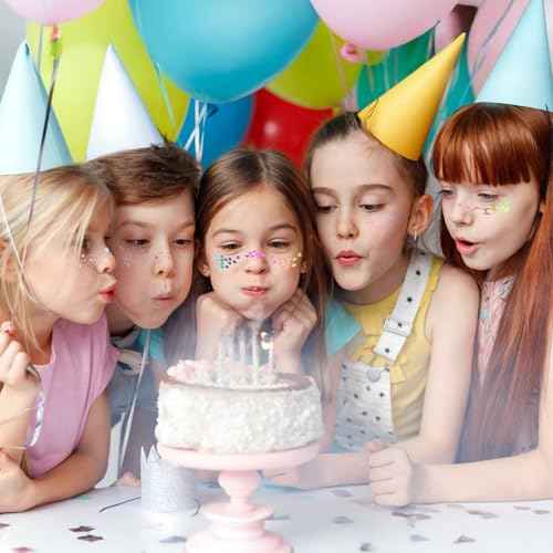 Holographic Glitter Freckles Face Tattoo 8 Pcs Waterproof Temporary Face Sparkle Patches for Women, Face Glitter Makeup Freckles Mix of Mermaid Scales Hearts Speckles Stars Dots, Cool Party Supplies