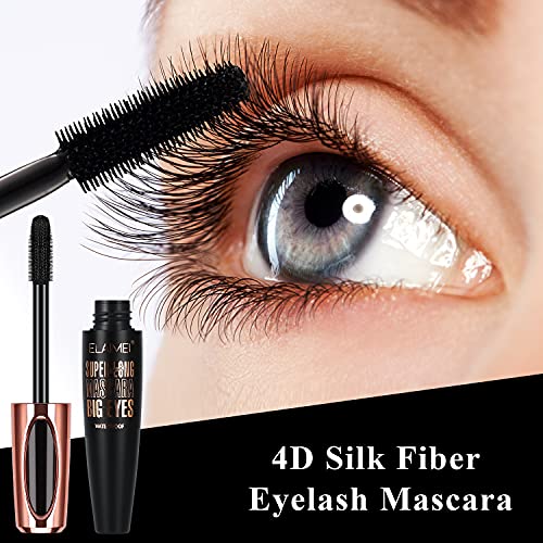 4D Silk Fiber Mascara 2 Pack - Black Volume & Length
