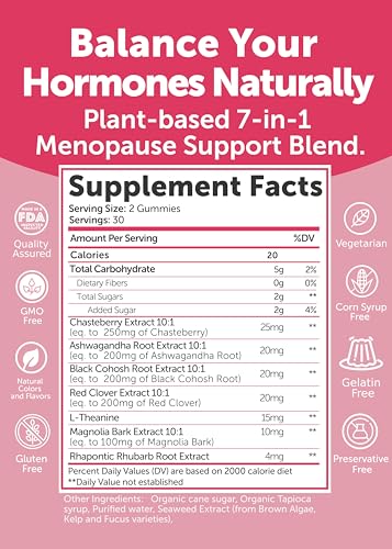 Lunakai Menopause Relief Gummies with Black Cohosh - 60ct